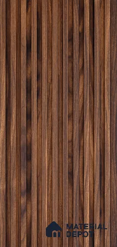 PN 06978 Wood Look Louver1 8 ft x 0.83 ft Texture Finish  - 10 mm | Suitable for Feature Wall, TV Unit & Living Room