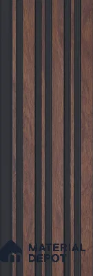 Brown Wooden Look Charcoal Louver/Panel 8 ft x 4.9 inch - 11 mm | Ideal for Feature Wall, Living Room, Bedroom, Home, TV Unit | PN 07048