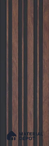 Brown Wooden Look Charcoal Louver/Panel 8 ft x 4.9 inch - 11 mm | Ideal for Feature Wall, Living Room, Bedroom, Home, TV Unit | PN 07048