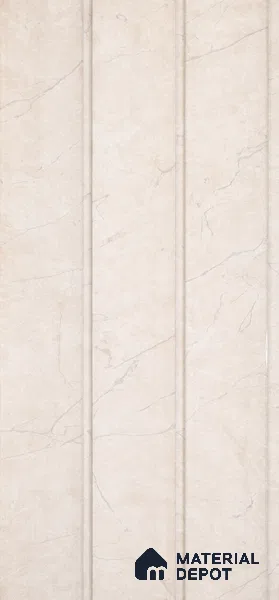 Almond Cream Marble Look PN 07064 9.5 ft x 9.8 inch Charcoal Panel - 10 mm | Suitable for Feature Wall, TV Unit & Living Room | Width is Subjected to 5% Variation