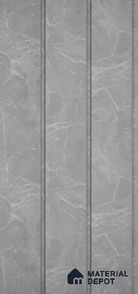 Cloud Grey Marble Look PN 07065 9.5 ft x 9.8 inch Charcoal Panel - 10 mm | Suitable for Feature Wall, TV Unit & Living Room | Width is Subjected to 5% Variation
