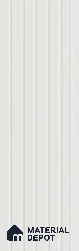 White Plain Colour Look Charcoal Louver/Panel 10 ft x 5 inch - 6 mm | Ideal for Feature Wall, Living Room, Bedroom, Home, TV Unit | PN 07081