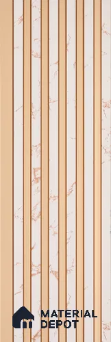 Beige Marble Look Charcoal Louver/Panel 10 ft x 5 inch - 6 mm | Ideal for Feature Wall, Living Room, Bedroom, Home, TV Unit | PN 07082