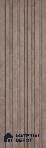 Brown Wooden Look Charcoal Louver/Panel 10 ft x 5 inch - 6 mm | Ideal for Feature Wall, Living Room, Bedroom, Home, TV Unit | PN 07083