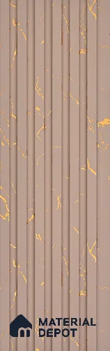 Brown Wooden Look Charcoal Louver/Panel 10 ft x 5 inch - 6 mm | Ideal for Feature Wall, Living Room, Bedroom, Home, TV Unit | PN 07084