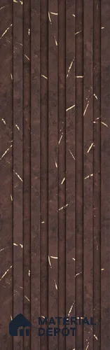 Brown Marble Look Charcoal Louver/Panel 10 ft x 5 inch - 6 mm | Ideal for Feature Wall, Living Room, Bedroom, Home, TV Unit | PN 07085