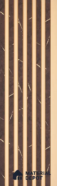 Cappucino Brown Marble Look PN 07086 10 ft x 4.9 inch Charcoal Panel - 6 mm | Suitable for Feature Wall, TV Unit & Living Room | Width is Subjected to 5% Variation
