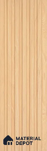 Beige Wooden Look Charcoal Louver/Panel 10 ft x 5 inch - 6 mm | Ideal for Feature Wall, Living Room, Bedroom, Home, TV Unit | PN 07097