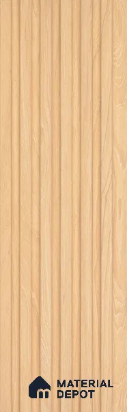 Beige Wooden Look Charcoal Louver/Panel 10 ft x 5 inch - 6 mm | Ideal for Feature Wall, Living Room, Bedroom, Home, TV Unit | PN 07097