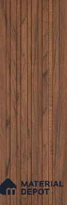 Brown Wooden Look Charcoal Louver/Panel 10 ft x 5 inch - 6 mm | Ideal for Feature Wall, Living Room, Bedroom, Home, TV Unit | PN 07102