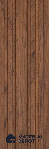 Brown Wooden Look Charcoal Louver/Panel 10 ft x 5 inch - 6 mm | Ideal for Feature Wall, Living Room, Bedroom, Home, TV Unit | PN 07102