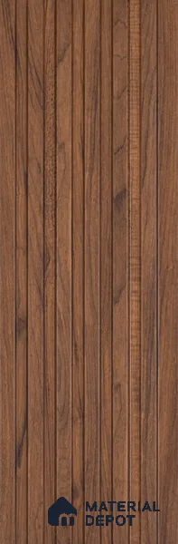 Brown Wooden Look Charcoal Louver/Panel 10 ft x 5 inch - 6 mm | Ideal for Feature Wall, Living Room, Bedroom, Home, TV Unit | PN 07102