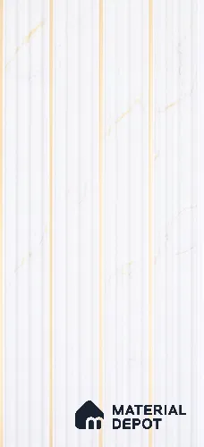 PN 07386 Marble Look Louver 8 ft x 0.8 ft Texture Finish - 10 mm | Suitable for Feature Wall, TV Unit & Living Room