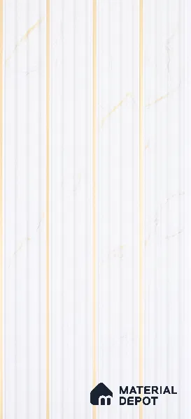 Frosty White Marble Look PN 07386 8 ft x 9.6 inch PVC Panel - 10 mm | Suitable for Living Room, Bedroom & Office | Width is Subjected to 5% Variation