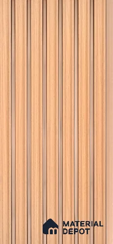 PN 07389 Wood Look Louver 8 ft x 0.8 ft Texture Finish  - 10 mm | Suitable for Feature Wall, TV Unit & Living Room