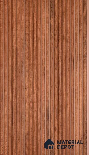 PN 07406 Wood Look Louver 8 ft x 1 ft Texture Finish  - 10 mm | Suitable for Feature Wall, TV Unit & Living Room