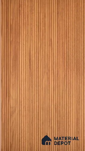 PN 07412 Wood Look Louver 8 ft x 1 ft Texture Finish - 10 mm | Suitable for Feature Wall, TV Unit & Living Room