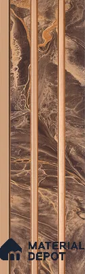 Teak Brown Marble Look PN 07455 8 ft x 4.8 inch PVC Panel - 10 mm | Suitable for Living Room, Bedroom & Office | Width is Subjected to 5% Variation