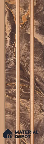PN 07455 Marble Look Louver 8 ft x 0.4 ft Texture Finish - 10 mm | Suitable for Feature Wall, TV Unit & Living Room