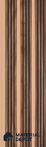 PN 07463 Wood Look Louver 8 ft x 0.4 ft Texture Finish  - 10 mm | Suitable for Feature Wall, TV Unit & Living Room