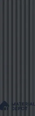 Graphite Grey Plain Colour Look PN 07482 8 ft x 4.8 inch PVC Panel - 10 mm | Suitable for Living Room, Bedroom & Office | Width is Subjected to 5% Variation