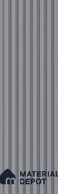 Mist Grey Plain Colour Look PN 07483 8 ft x 4.8 inch PVC Panel - 10 mm | Suitable for Living Room, Bedroom & Office | Width is Subjected to 5% Variation