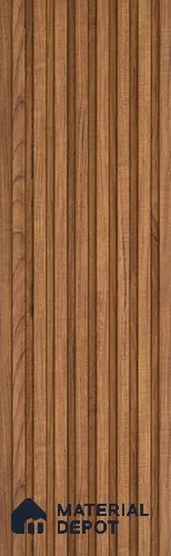 PN 07487 Wood Look Louver 8 ft x 0.4 ft Texture Finish  - 10 mm | Suitable for Feature Wall, TV Unit & Living Room