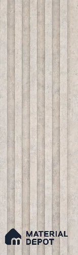 Beige Stone Look Charcoal Louver/Panel 9.5 ft x 5 inch - 12 mm | Ideal for Feature Wall, Living Room, Bedroom, Home, TV Unit | PN 07607