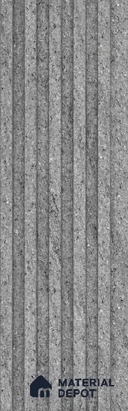 Grey Stone Look Charcoal Louver/Panel 9.5 ft x 5 inch - 12 mm | Ideal for Feature Wall, Living Room, Bedroom, Home, TV Unit | PN 07609
