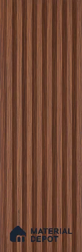 Brown Wooden Look Charcoal Louvers 9.5 ft x 5 inch 11 mm | Ideal For Feature Wall, Living Room, Bedroom, Home, Office | PN 07642