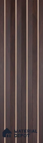 Brown Wood PN 07706 9.1 ft x 5 inch Charcoal Louvers/Panels - 12 mm | Suitable for Feature Wall, TV Unit & Living Room | Width is Subjected to 5% Variation