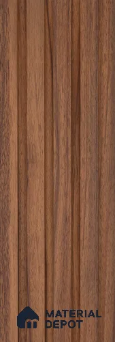 Brown Wooden Look Charcoal Louvers 9.5 ft x 5 inch 11 mm | Ideal For Feature Wall, Living Room, Bedroom, Home, Office | PN 07870