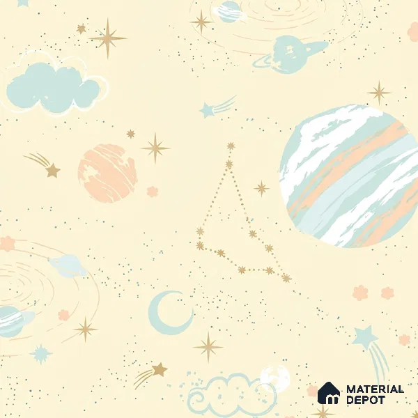 5136-1 | 5 Meter x 42 Inch PVC Space Look Wallpaper - 57 Sq. Ft. | Minimum 15% wastage during installation