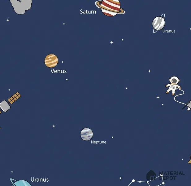 88440-2 | 5 Meter x 42 Inch PVC Space Look Wallpaper - 57 Sq. Ft. | Minimum 15% wastage during installation