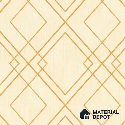 88495-1 | Cream Line Diamonds PVC Geometric Wallpaper - 5 Meter x 42 Inch, 57 Sq. Ft. (Min. 15% Wastage)