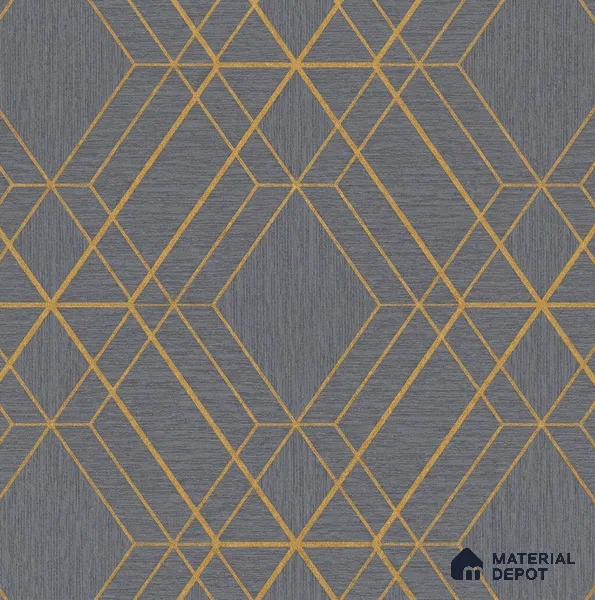 88380-4 | Grey Line Diamonds PVC Geometric Wallpaper - 5 Meter x 42 Inch, 57 Sq. Ft. (Min. 15% Wastage)