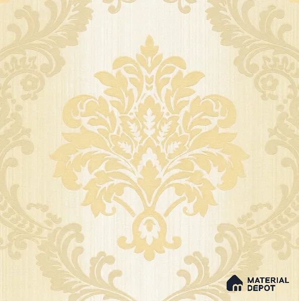 88477-1 | 5 Meter x 42 Inch PVC Damask Look Wallpaper - 57 Sq. Ft. | Minimum 15% wastage during installation