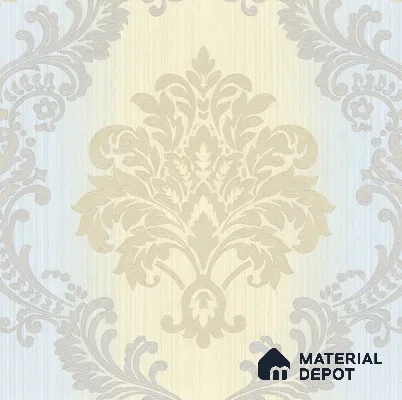 88477-2 | 5 Meter x 42 Inch PVC Damask Look Wallpaper - 57 Sq. Ft. | Minimum 15% wastage during installation