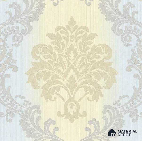 88477-2 | 5 Meter x 42 Inch PVC Damask Look Wallpaper - 57 Sq. Ft. | Minimum 15% wastage during installation