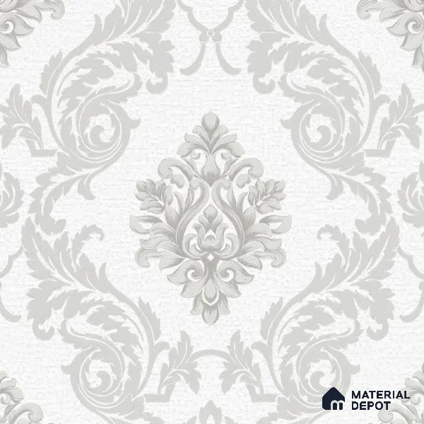 88474-1 | 5 Meter x 42 Inch PVC Damask Look Wallpaper - 57 Sq. Ft. | Minimum 15% wastage during installation