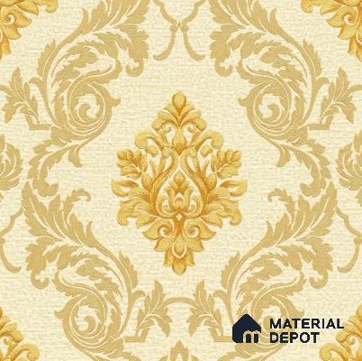 88474-3 | 5 Meter x 42 Inch PVC Damask Look Wallpaper - 57 Sq. Ft. | Minimum 15% wastage during installation