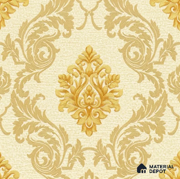 88474-3 | 5 Meter x 42 Inch PVC Damask Look Wallpaper - 57 Sq. Ft. | Minimum 15% wastage during installation