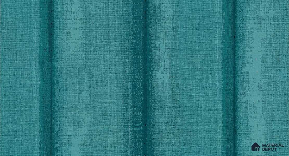 81286-4 | Teal Green Fluted Panel Wood PVC Patterned Wallpaper - 5 Meter x 42 Inch, 57 Sq. Ft. (Min. 15% Wastage)