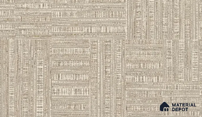81288-3 | Beige Woven Mat PVC Textured Wallpaper - 5 Meter x 42 Inch, 57 Sq. Ft. (Min. 15% Wastage)