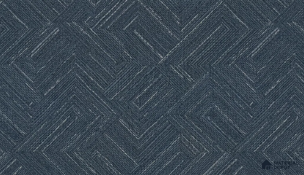 81290-6 | Navy Blue Diagonal Weave PVC Patterned Wallpaper - 5 Meter x 42 Inch, 57 Sq. Ft. (Min. 15% Wastage)