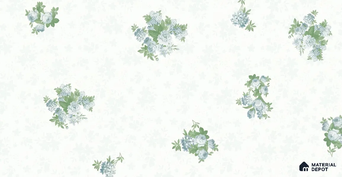 74026-1 | 5 Meter x 42 Inch PVC Florals Look Wallpaper - 57 Sq. Ft. | Minimum 15% wastage during installation