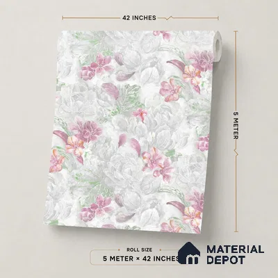 TC 734 | 5 Meter x 42 Inch  Florals Look Wallpaper - 57 Sq. Ft.