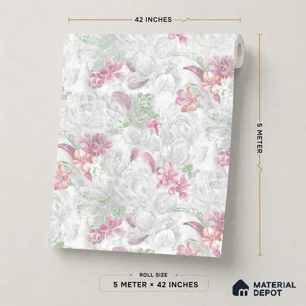 TC 734 | 5 Meter x 42 Inch Florals Look Wallpaper - 57 Sq. Ft.