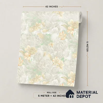 TC 735 | 5 Meter x 42 Inch  Florals Look Wallpaper - 57 Sq. Ft.