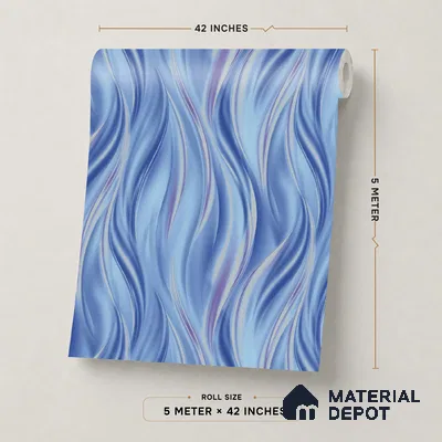 TC 784 | Blue & Purple Liquid Marble Look Wallpaper 5 Meter x 42 Inch - 57 Sq. Ft.